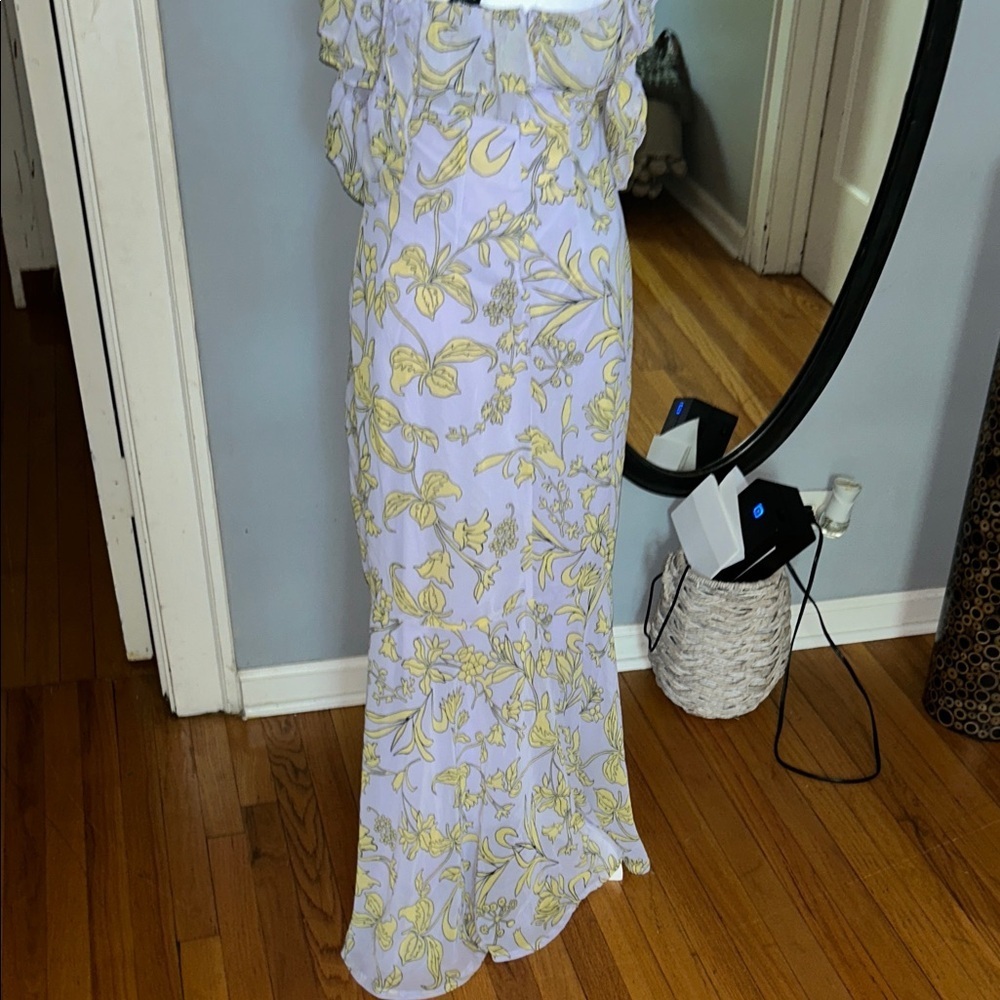 Lulu's Yellow Floral Backless Maxi Dress - Picture 6 of 8